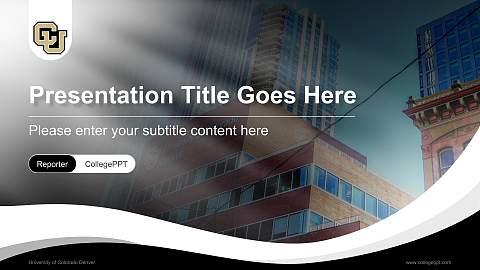University of Colorado Denver Lecture Sharing and Networking Event PPT Template