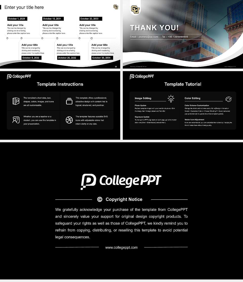 University of Colorado Denver Lecture Sharing and Networking Event PPT Template16:9 ratio PPT effect preview image4
