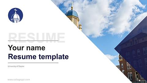 University of Dayton Resume PPT Template