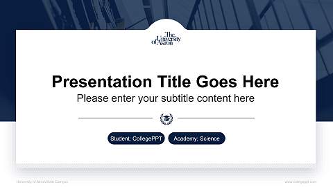 University of Akron Main Campus National Scholarship Defense PPT Template