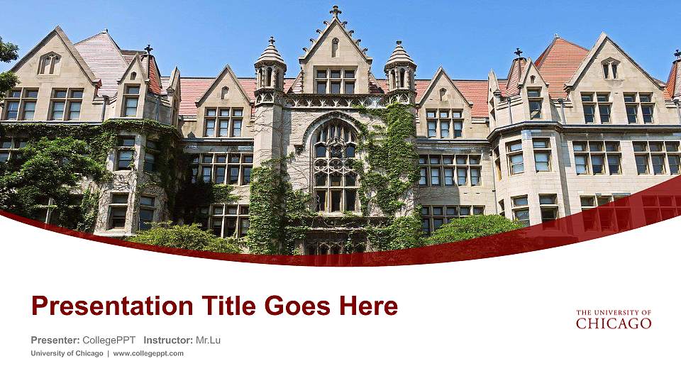 University of Chicago Course/Courseware Creation PPT Template16:9 ratio PPT effect preview image