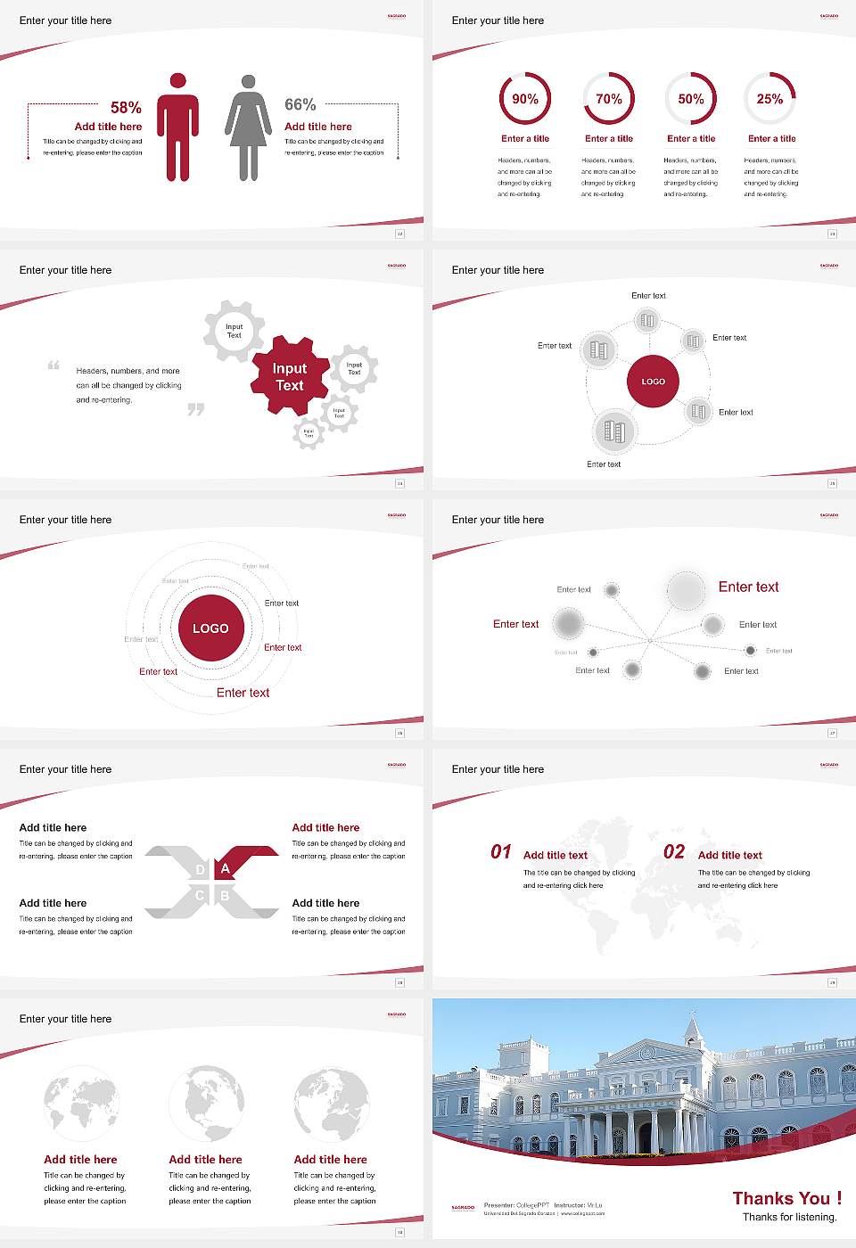 Universidad Del Sagrado Corazon Course/Courseware Creation PPT Template16:9 ratio PPT effect preview image4