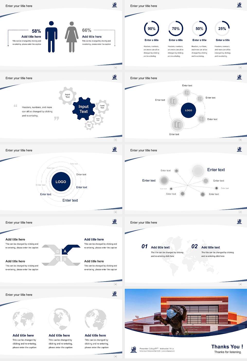 University of Arkansas-Fort Smith Course/Courseware Creation PPT Template16:9 ratio PPT effect preview image4