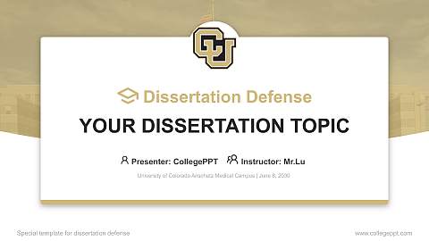 University of Colorado Anschutz Medical Campus Graduation Thesis Defense PPT Template