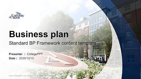 University of Akron Main Campus Competition/Entrepreneurship Contest PPT Template