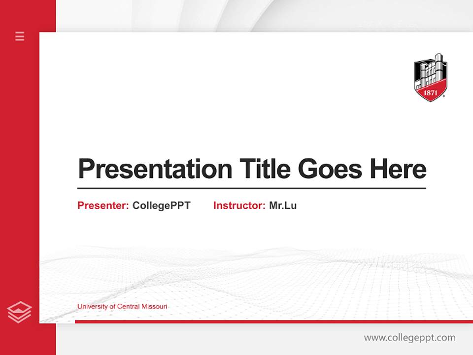 University of Central Missouri Thesis Proposal/Graduation Defense PPT Template4:3 ratio PPT effect preview image5