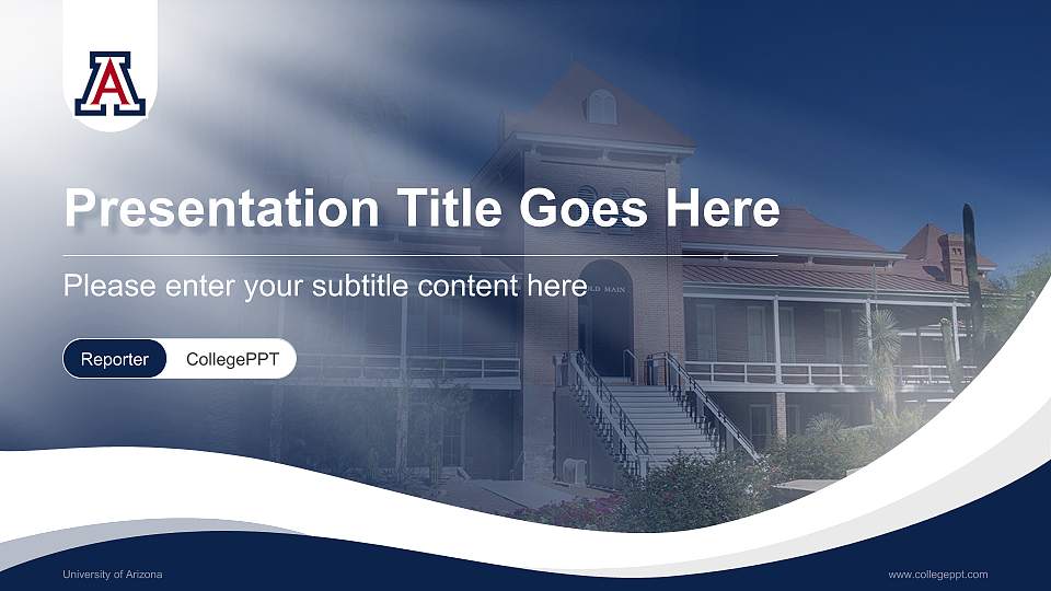 University of Arizona Lecture Sharing and Networking Event PPT Template16:9 ratio PPT effect preview image