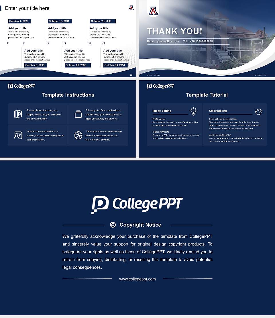 University of Arizona Lecture Sharing and Networking Event PPT Template16:9 ratio PPT effect preview image4
