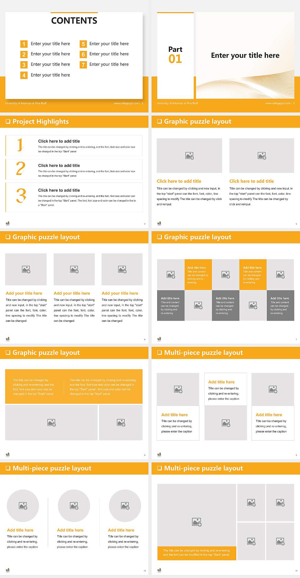 University of Arkansas at Pine Bluff General Purpose PPT Template4:3 ratio PPT effect preview image2