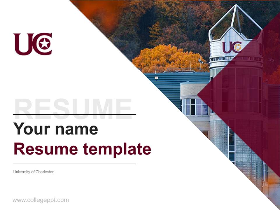 University of Charleston Resume PPT Template4:3 ratio PPT effect preview image5
