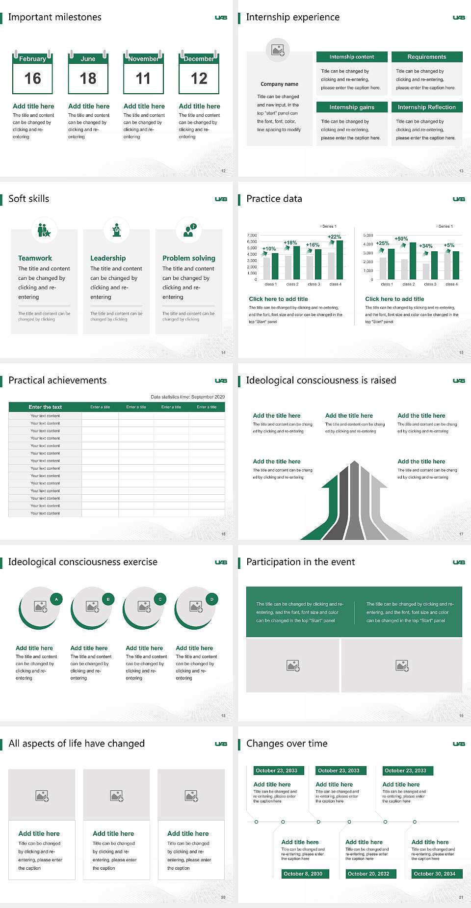 University of Alabama at Birmingham National Scholarship Defense PPT Template4:3 ratio PPT effect preview image3