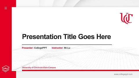 University of Cincinnati-Main Campus Thesis Proposal/Graduation Defense PPT Template