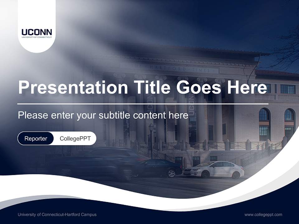 University of Connecticut-Hartford Campus Lecture Sharing and Networking Event PPT Template4:3 ratio PPT effect preview image4