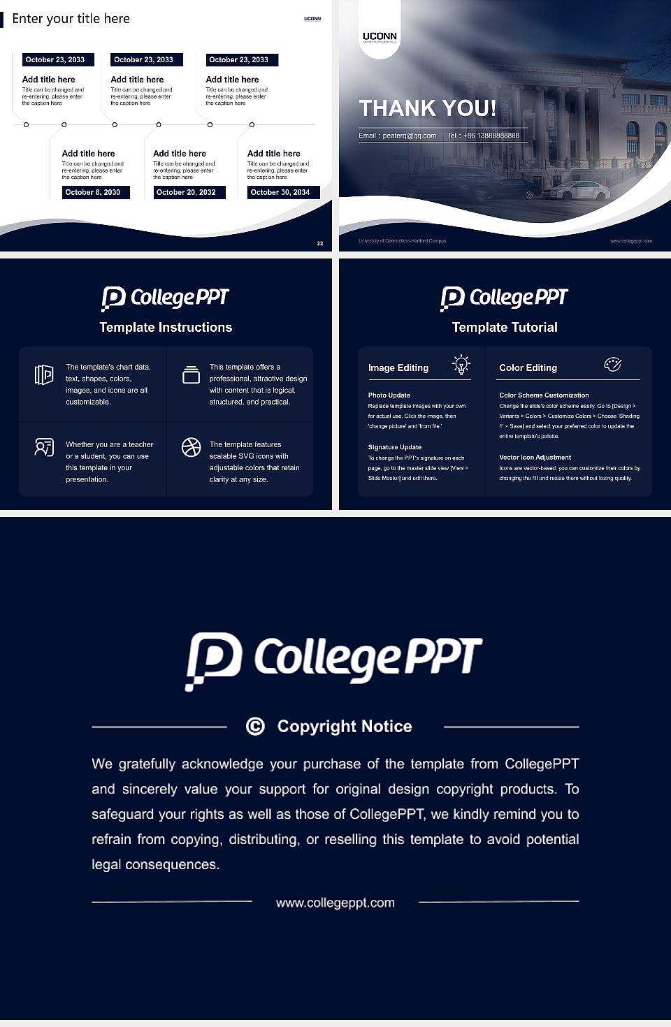 University of Connecticut-Hartford Campus Lecture Sharing and Networking Event PPT Template4:3 ratio PPT effect preview image4