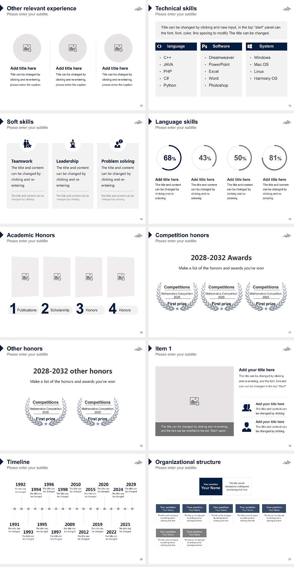 University of Akron Main Campus Resume PPT Template4:3 ratio PPT effect preview image3