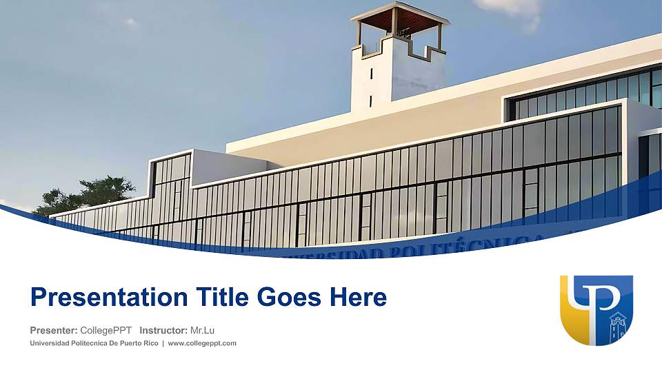 Universidad Politecnica De Puerto Rico Course/Courseware Creation PPT Template16:9 ratio PPT effect preview image
