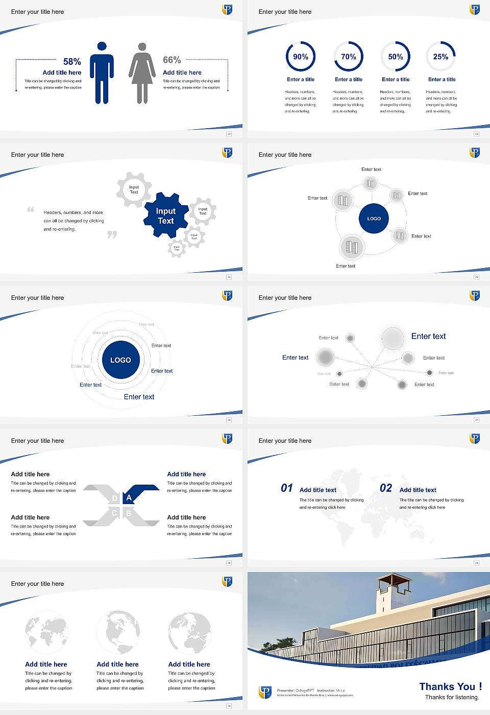 Universidad Politecnica De Puerto Rico Course/Courseware Creation PPT Template16:9 ratio PPT effect preview image4