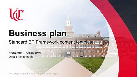 University of Cincinnati-Main Campus Competition/Entrepreneurship Contest PPT Template