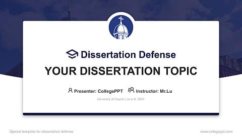 University of Dayton Graduation Thesis Defense PPT Template
