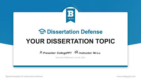 University of Baltimore Graduation Thesis Defense PPT Template