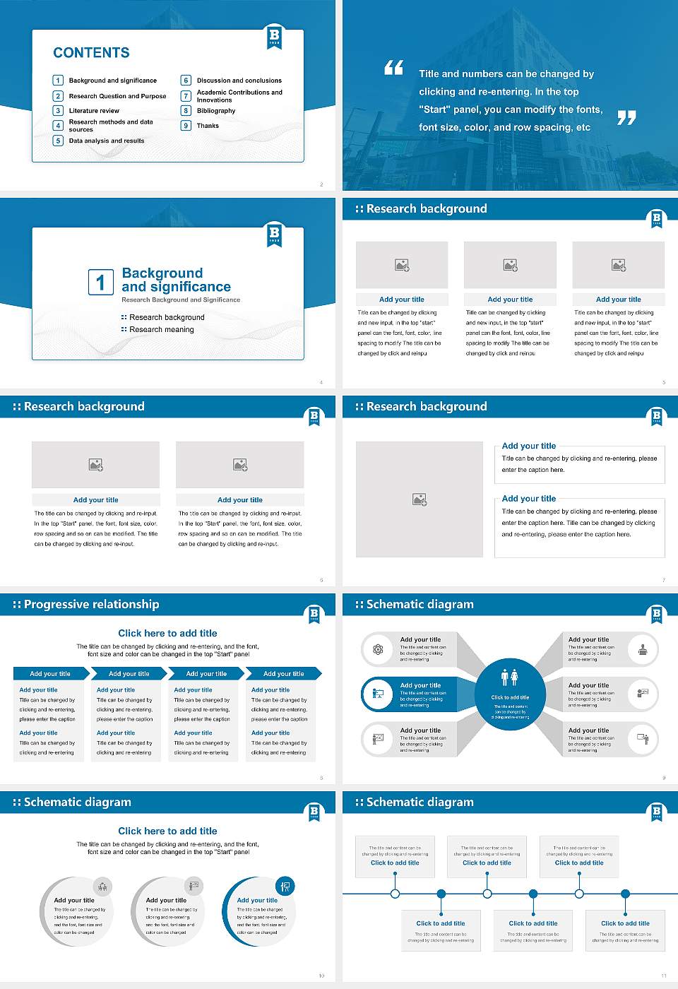 University of Baltimore Graduation Thesis Defense PPT Template16:9 ratio PPT effect preview image2