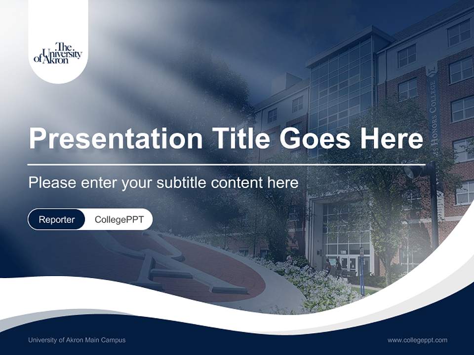 University of Akron Main Campus Lecture Sharing and Networking Event PPT Template4:3 ratio PPT effect preview image4