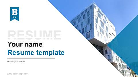 University of Baltimore Resume PPT Template