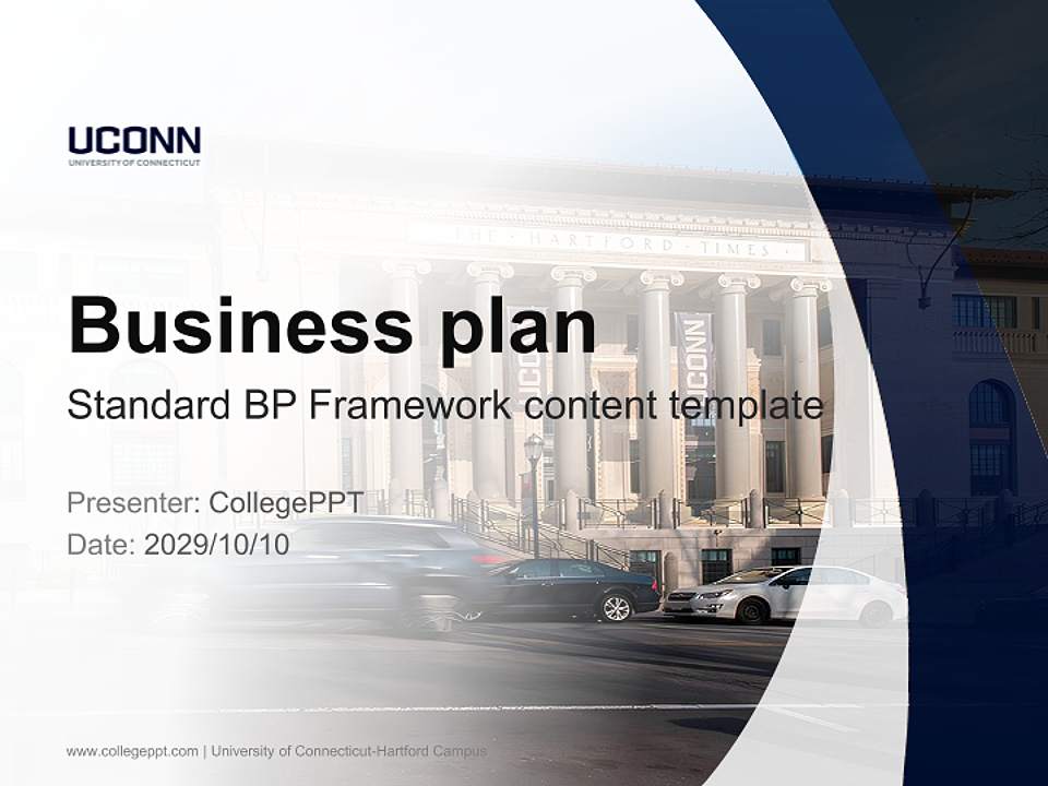 University of Connecticut-Hartford Campus Competition/Entrepreneurship Contest PPT Template4:3 ratio PPT effect preview image9