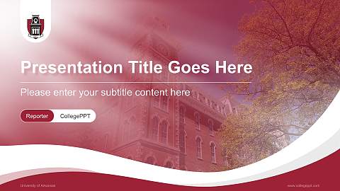 University of Arkansas Lecture Sharing and Networking Event PPT Template