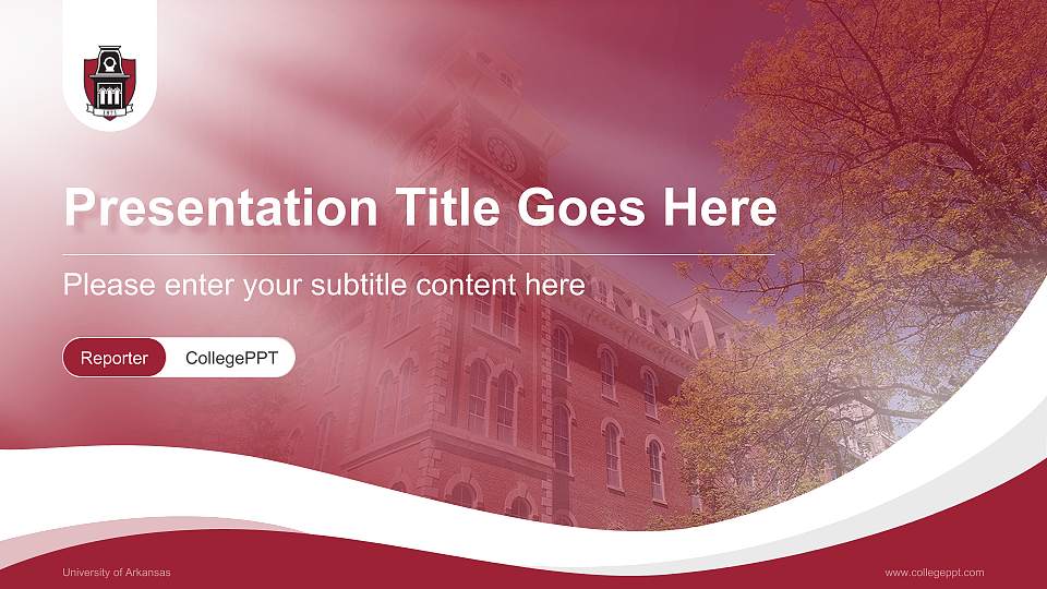 University of Arkansas Lecture Sharing and Networking Event PPT Template16:9 ratio PPT effect preview image