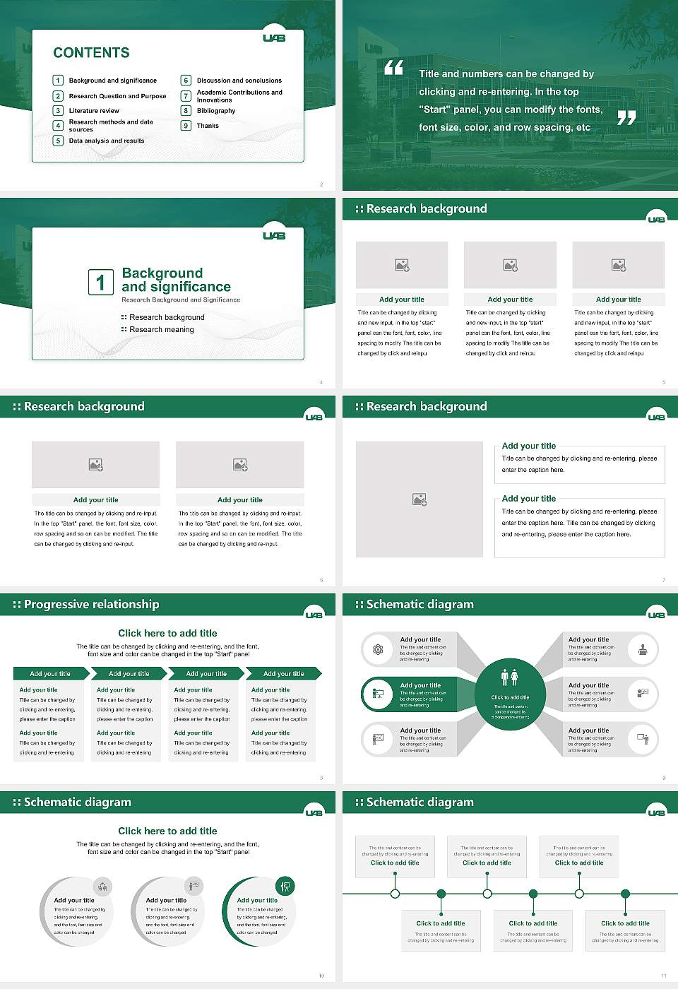 University of Alabama at Birmingham Graduation Thesis Defense PPT Template16:9 ratio PPT effect preview image2