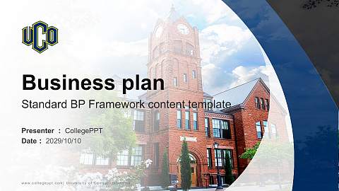 University of Central Oklahoma Competition/Entrepreneurship Contest PPT Template
