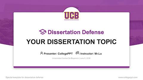 Universidad Central De Bayamon Graduation Thesis Defense PPT Template