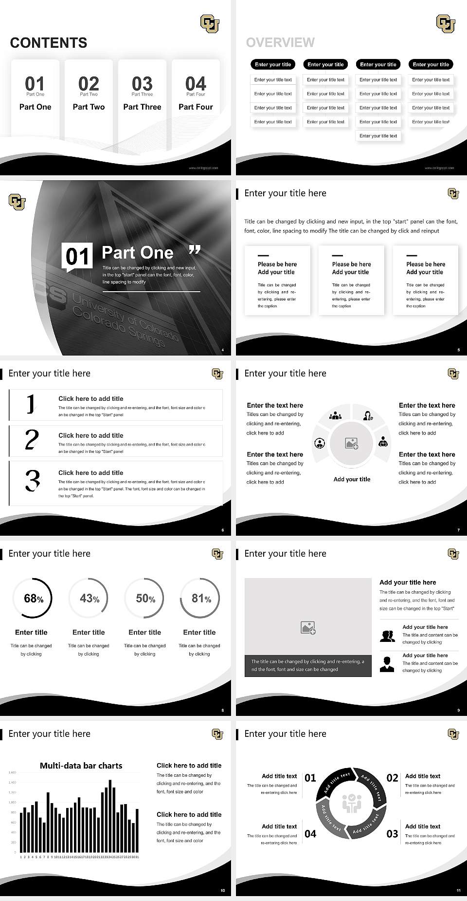 University of Colorado Colorado Springs Lecture Sharing and Networking Event PPT Template4:3 ratio PPT effect preview image2