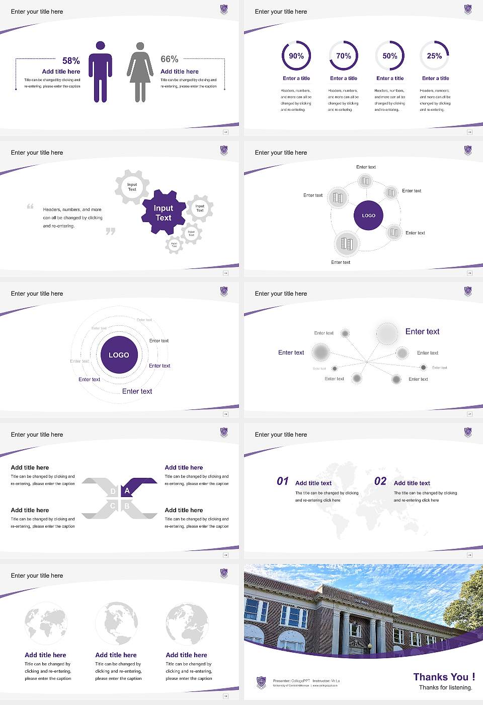 University of Central Arkansas Course/Courseware Creation PPT Template16:9 ratio PPT effect preview image4