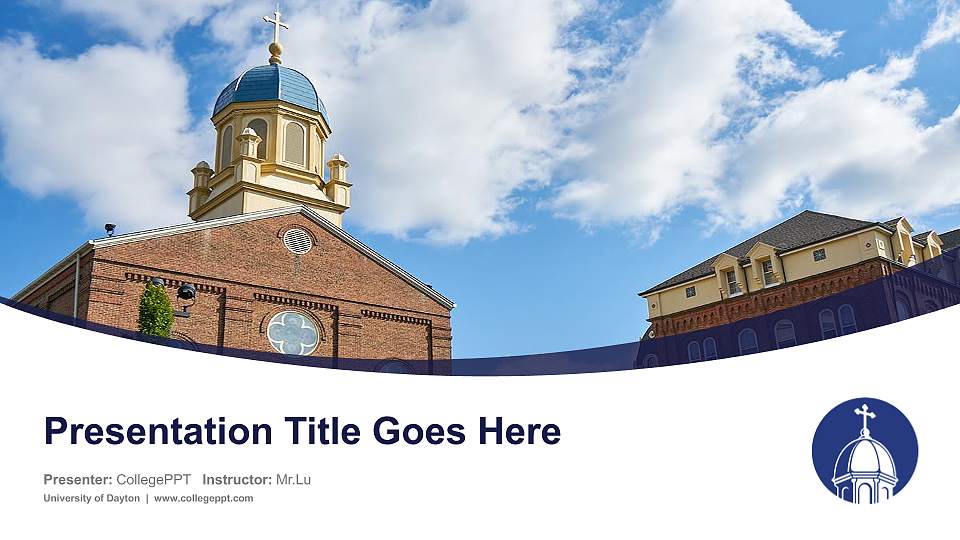 University of Dayton Course/Courseware Creation PPT Template16:9 ratio PPT effect preview image