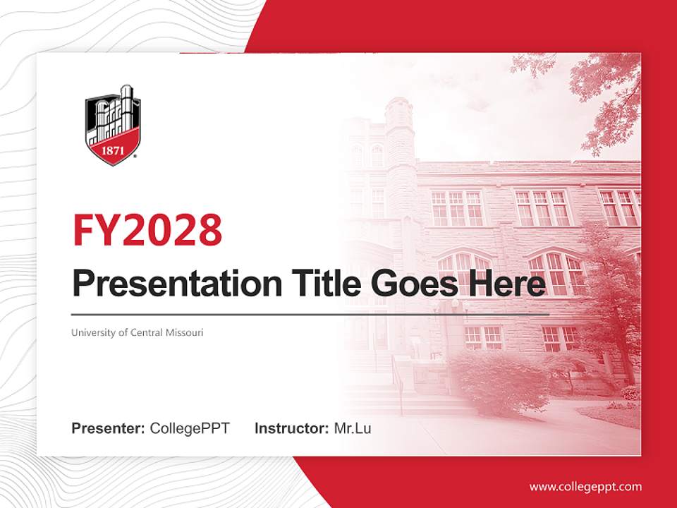 University of Central Missouri Academic Presentation/Research Findings Report PPT Template4:3 ratio PPT effect preview image5