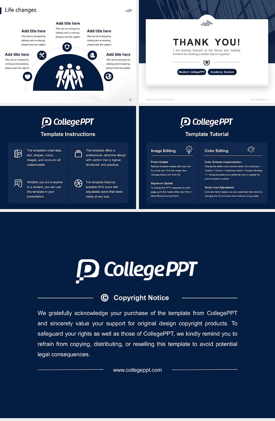 University of Akron Main Campus National Scholarship Defense PPT Template4:3 ratio PPT effect preview image4