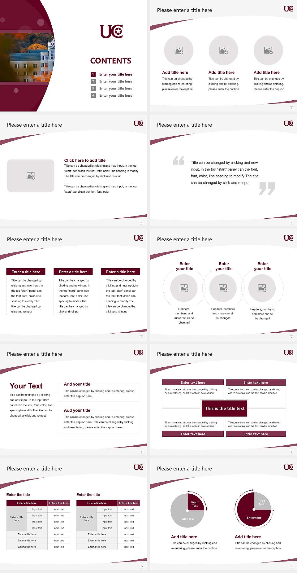 University of Charleston Course/Courseware Creation PPT Template4:3 ratio PPT effect preview image2