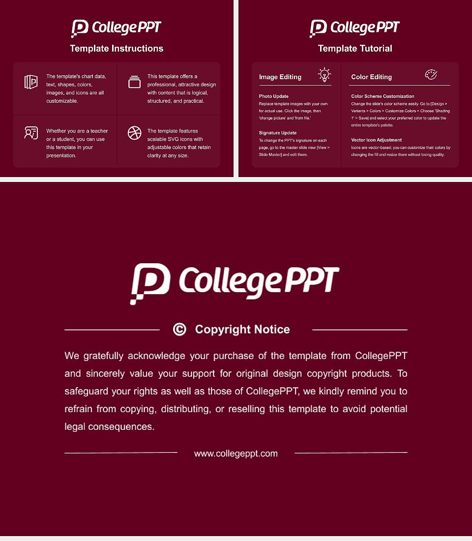 University of Charleston Course/Courseware Creation PPT Template4:3 ratio PPT effect preview image5