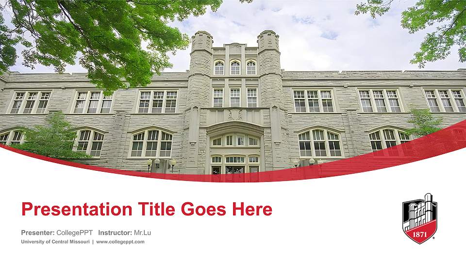 University of Central Missouri Course/Courseware Creation PPT Template16:9 ratio PPT effect preview image