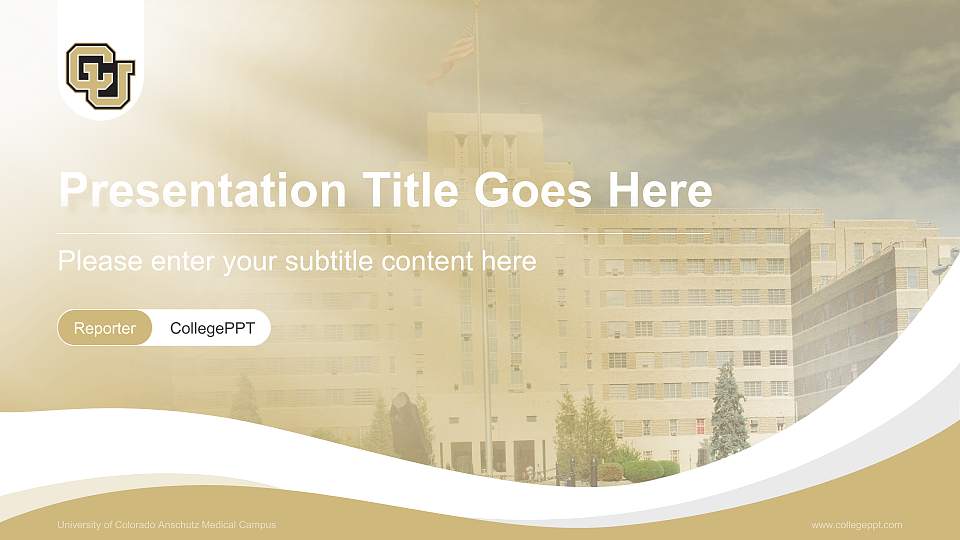 University of Colorado Anschutz Medical Campus Lecture Sharing and Networking Event PPT Template16:9 ratio PPT effect preview image
