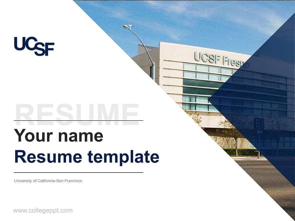 University of California-San Francisco Resume PPT Template4:3 ratio PPT effect preview image5