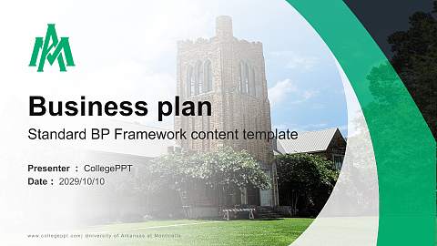 University of Arkansas at Monticello Competition/Entrepreneurship Contest PPT Template