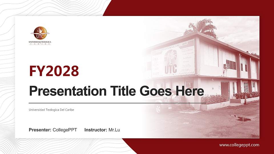 Universidad Teologica Del Caribe Academic Presentation/Research Findings Report PPT Template16:9 ratio PPT effect preview image