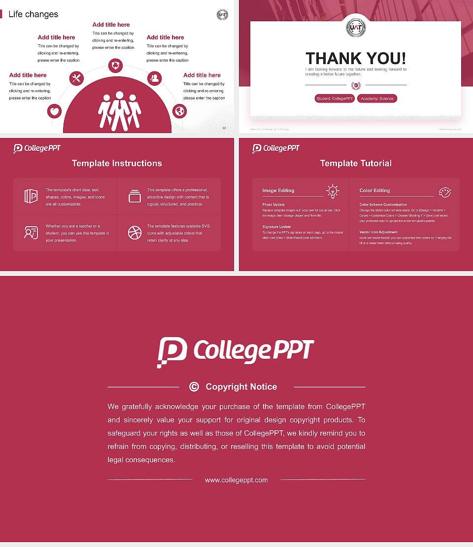University of Advancing Technology National Scholarship Defense PPT Template16:9 ratio PPT effect preview image4
