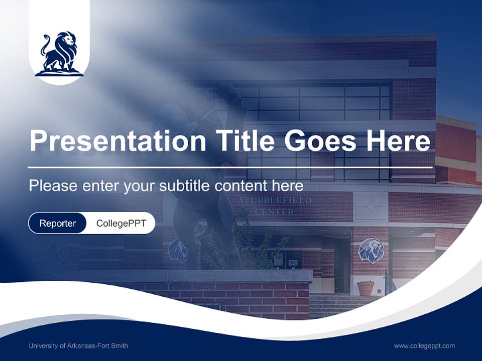 University of Arkansas-Fort Smith Lecture Sharing and Networking Event PPT Template4:3 ratio PPT effect preview image4