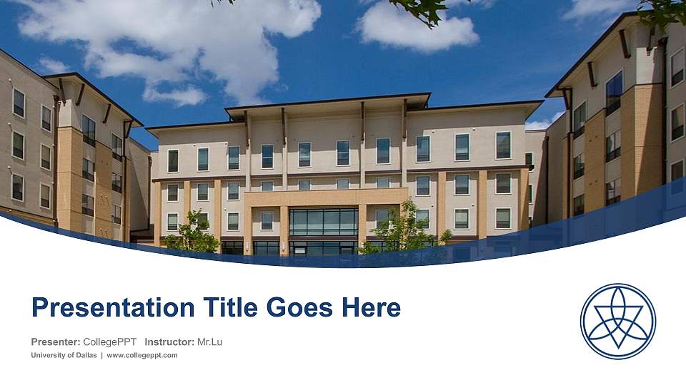 University of Dallas Course/Courseware Creation PPT Template16:9 ratio PPT effect preview image