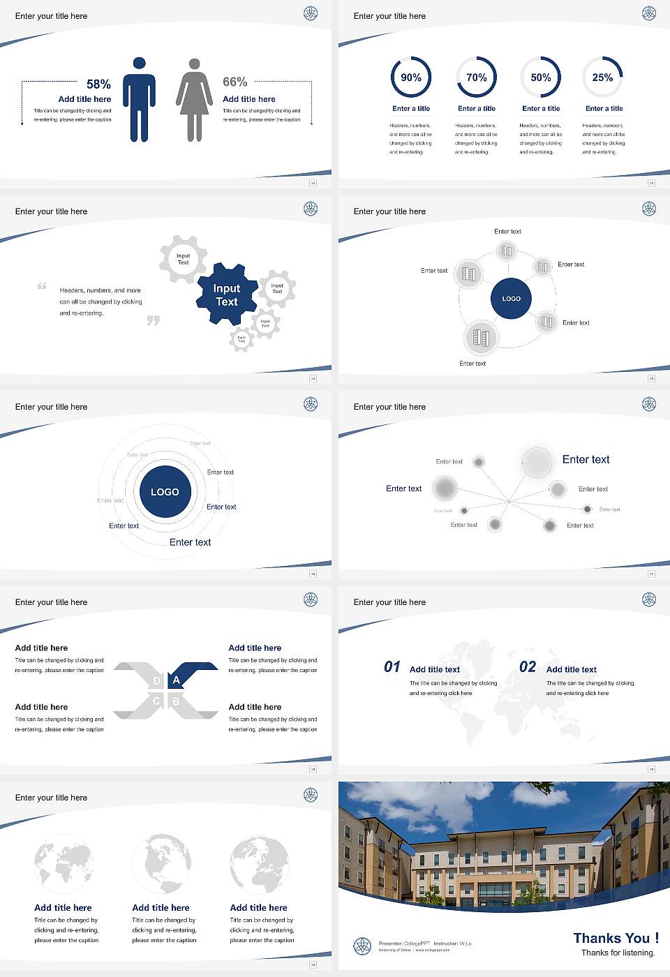University of Dallas Course/Courseware Creation PPT Template16:9 ratio PPT effect preview image4
