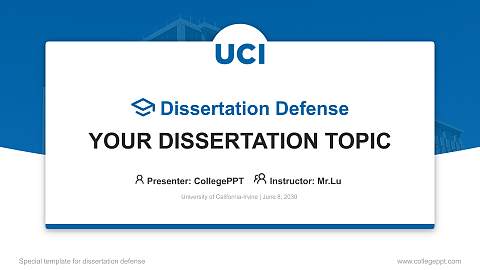 University of California-Irvine Graduation Thesis Defense PPT Template